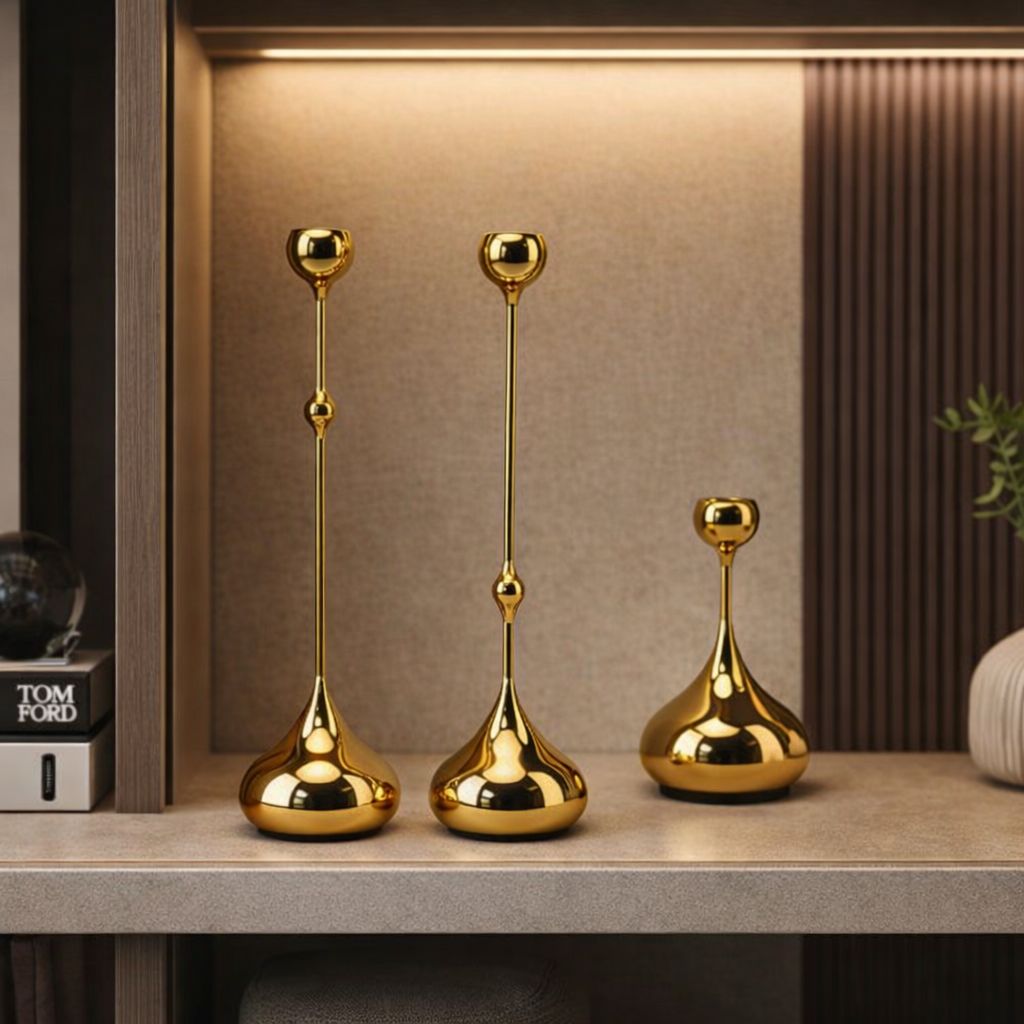 Conjunto de Castiçais Esculturais