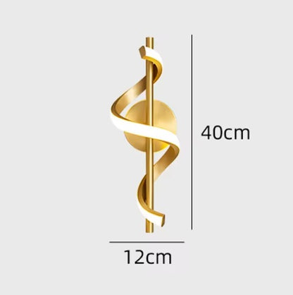 Luminária de Parede Aura Flux – Dourada