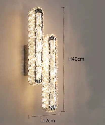 Luminária de Parede Crystal Duo – Prata
