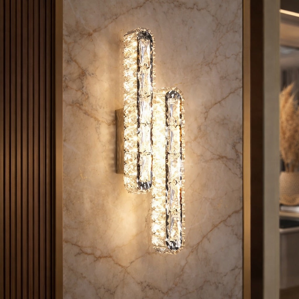 Luminária de Parede Crystal Duo – Prata