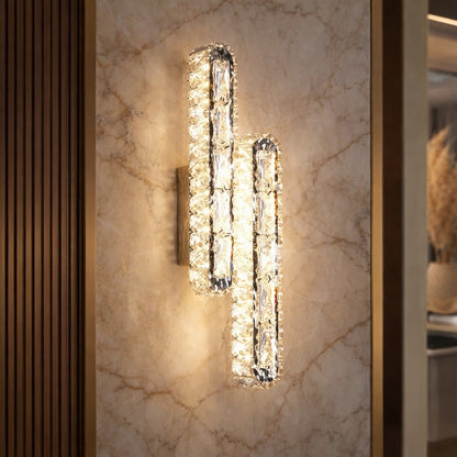 Luminária de Parede Crystal Duo – Prata