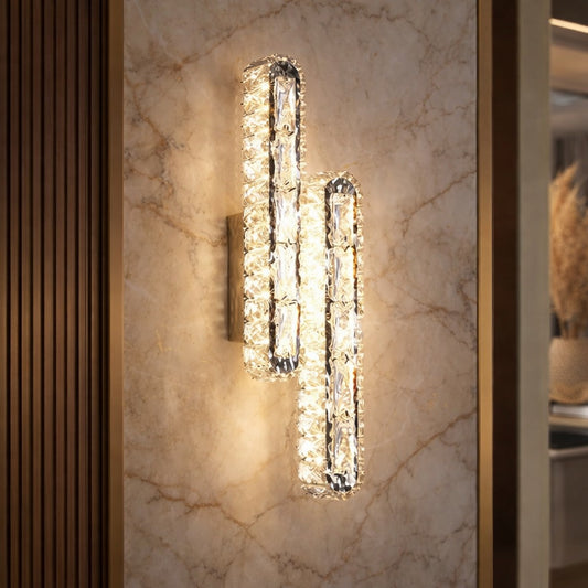 Luminária de Parede Crystal Duo – Prata