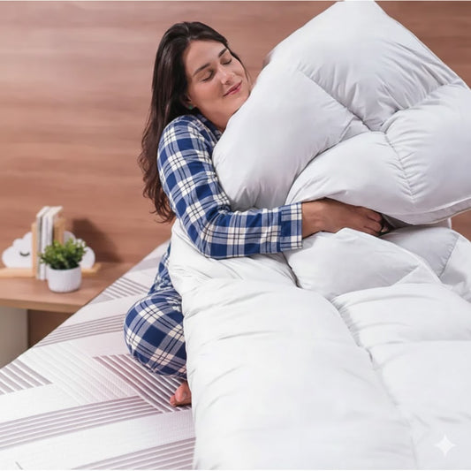 Pillow Top Aura Pluma Natural de Ganso